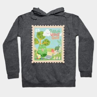 Cute Frog Relaxing After School Hoodie